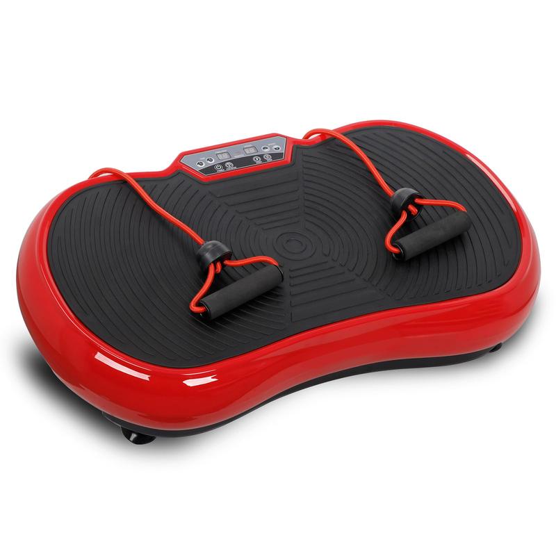 DEAL Pro Vibration Plate Exercise Machine - Whole Body Workout Vibration Fitness Platform Fit Massage Workout Trainer w_Loop Bands + Bluetooth + Remote, 99 Levels (Red) _ Sports & Outdoors