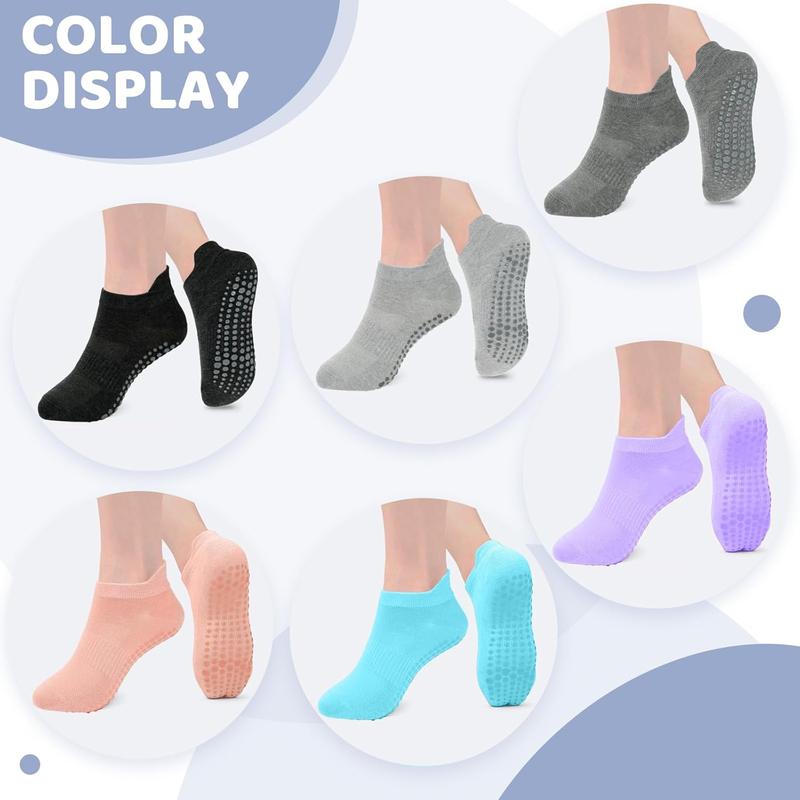 Socks for Women Men Pilates Grip Socks Non Slip Yoga Sock with Grips for Barre Barefoot Hospital Grippy Sock