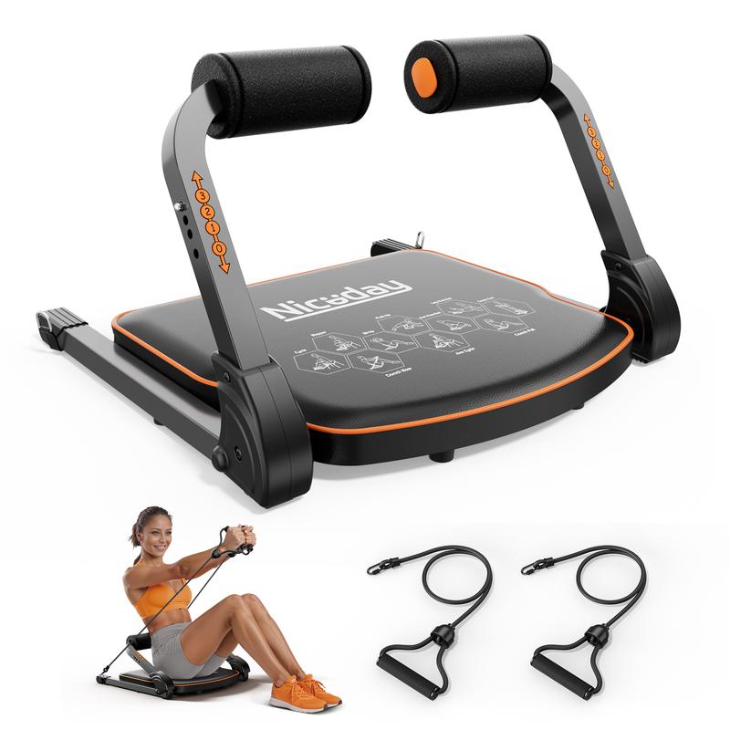 Niceday Ab Workout Machine – Ultimate Core & Stomach Trainer, Crunch & Sit-Up Machine w  Resistance Bands, Perfect for Home Gym, 330 lb Capacity