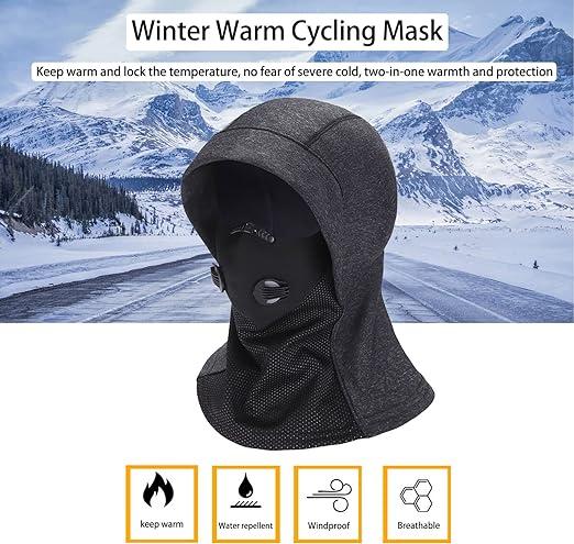 Thick warm snow cap Winter warm wool hat mask, outdoor riding warm hat, wind and cold hat Breathable