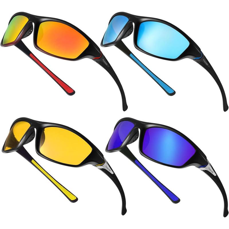 4 Pairs Men Polarized Sunglasses with UV Protection Driving Glasses Sports for Sport Outdoor Activities