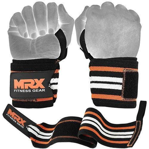 MRX Power Weightlifting Wrist Wraps for Men and Women - Premium Quality Bodybuilding Gym Workout Straps with Thumb Loops