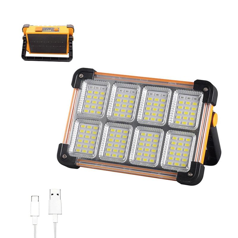 Portable LED Light, USB & Solar Charging LED Light with 4 Adjustable Brightness Levels, Outdoor Light for Camping, Emergency Lighting & Outdoor Travel, Christmas Gift