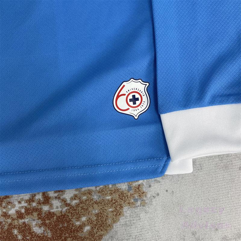 24 25 MEXICO CRUZ AZUL LIGA MX Home Long Sleeve Soccer Jersey Quick Dry Fan Edition