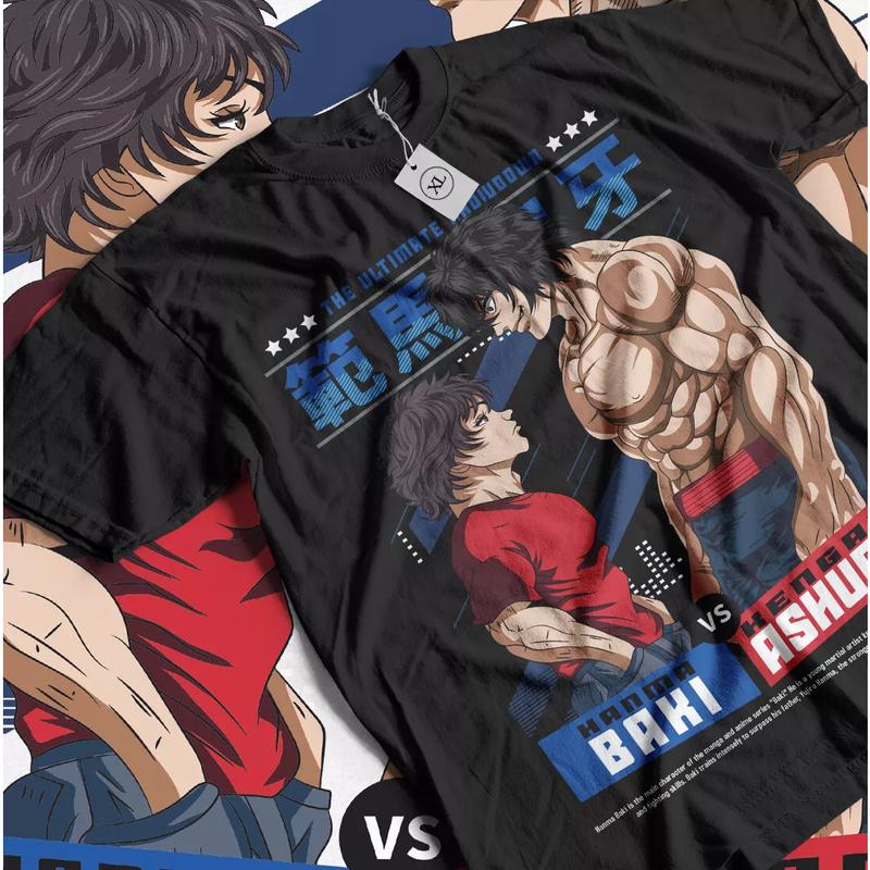 Baki Hanma Shirt The Grappler Tshirt Yujiro Martial Art Tee Anime Sport T-Shirt