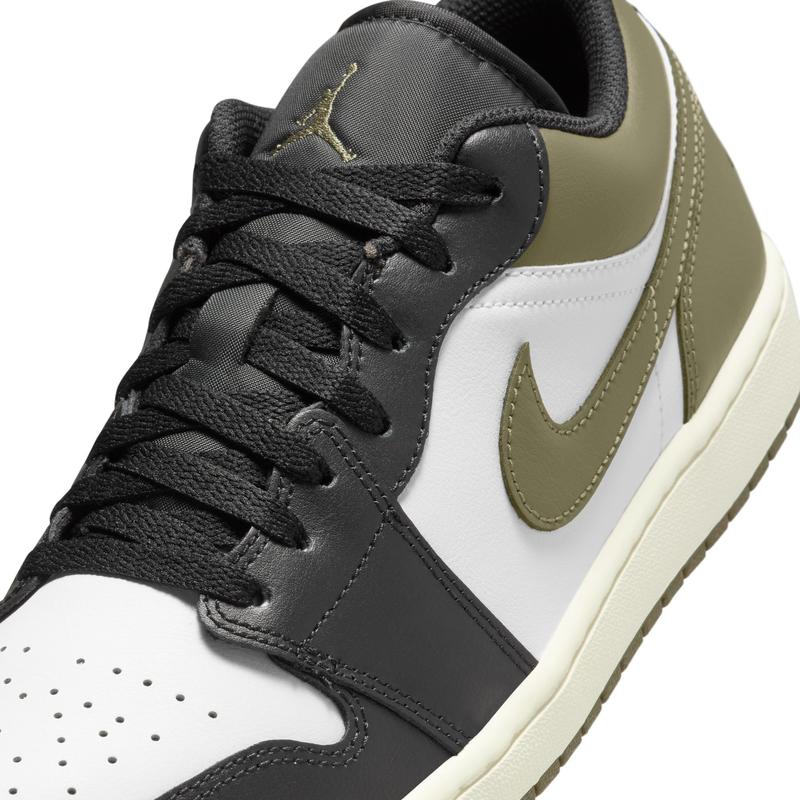 Nike Air Jordan 1 Low Black Toe Medium Olive 553558-092 Men's Fashion Sneaker New