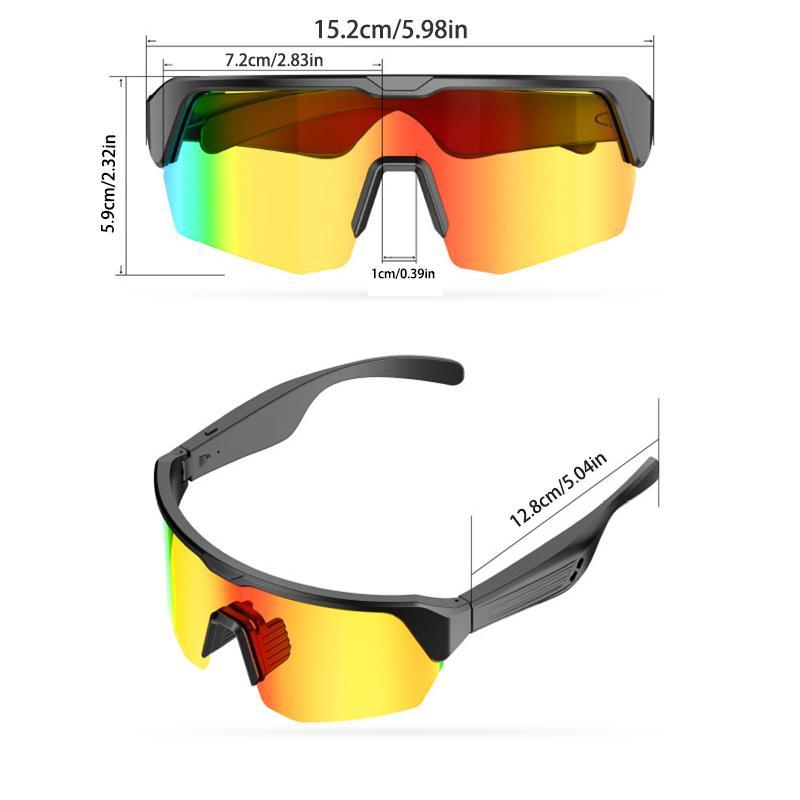 Smart Glasses, Bluetooth-compatible Smart Glasses, UV400 Anti-UV Sun Glasses, Outdoor Sports Glasses, Eye Care Fashion Glasses for Cycling, Climbing, Fishing, Skiing, Driving