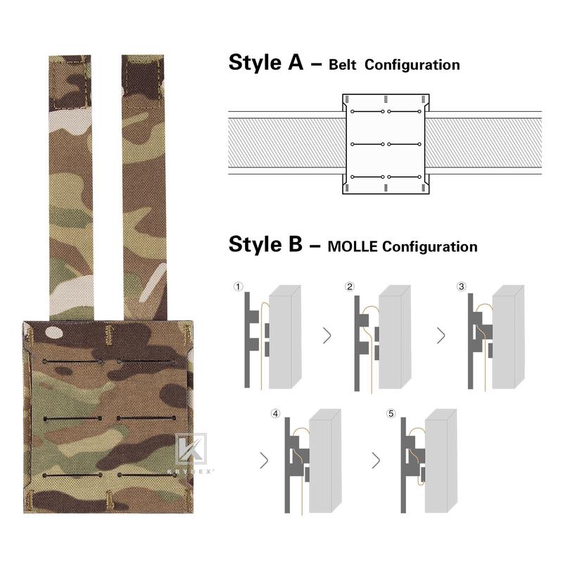 Krydex Tactical 5.56 Mag Pouch M4 Mag Holder Duty Belt & Molle Compatible  Hard Kydex Insert