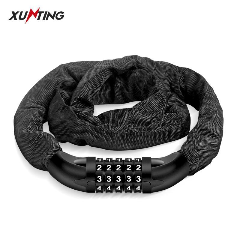 Bicycle Chain Lock, Waterproof & Anti-theft Bicycle Chain Lock, 5 Digits Combination Lock For Scooter Bike Motorcycle