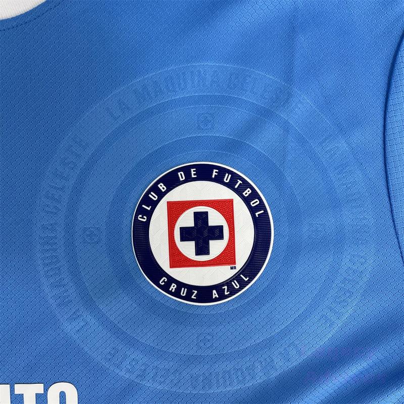 24 25 MEXICO CRUZ AZUL LIGA MX Home Long Sleeve Soccer Jersey Quick Dry Fan Edition