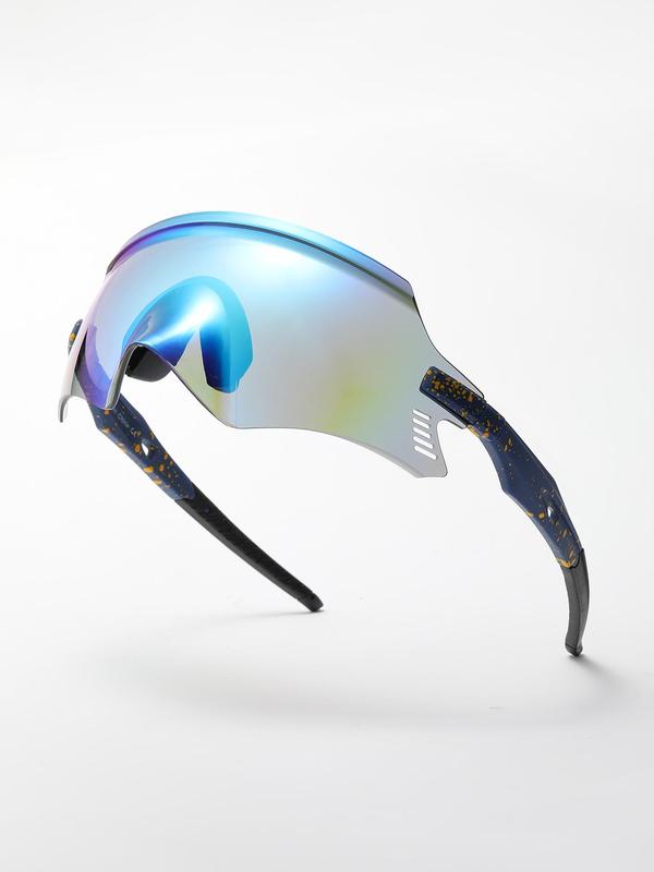 Sporty Biking Running Sunglasses, Uv Protection Windproof Sunglasses, Fashionable Sports Eyewear for Men & Women