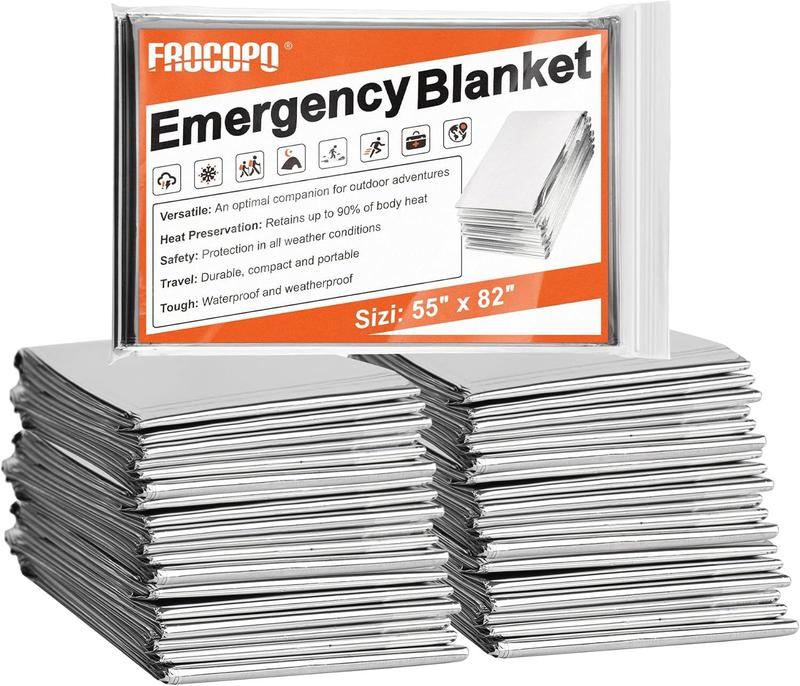 6 Pack Emergency Mylar Blanket, Emergency Blanket Space Blanket Survival Rescue Insulating Reflective foil kit Outdoors Hiking Camping Blanket Perfect for Outdoors, Hiking, Camping Survival