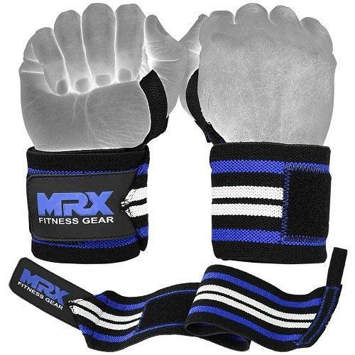 MRX Power Weightlifting Wrist Wraps for Men and Women - Premium Quality Bodybuilding Gym Workout Straps with Thumb Loops