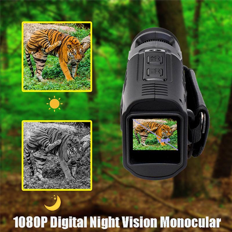 Hd 1080p Night Vision Monocular, Fall Gifts, Portable Rechargeable 10x Digital Zoom Infrared Night Vision Telescope, Outdoor Monocular, Fall Gift, Christmas Gift