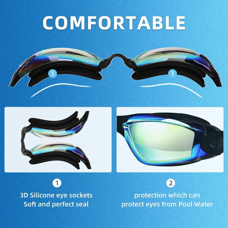 Swim Goggles, 2 count Swimming Goggles Anti Fog No Leaking For Adult Women Men Youth