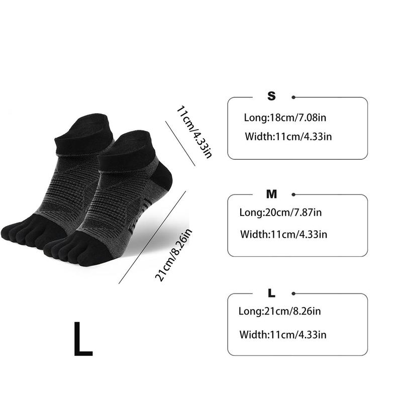 Five-finger Socks, 1 Pair Upgraded Thickened Sports Socks, High-performance Sports Invisible Toe Socks Suitable for Running, Playing Ball and Outdoor Sports