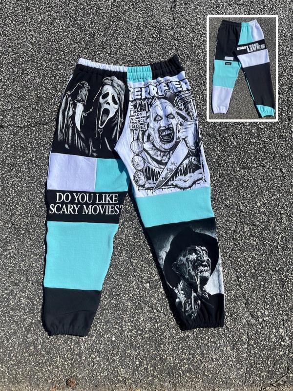 Trick or Treat Halloween Joggers, Halloween Jogger Pants, Scary Pants, FallWinter Pants, Jogger Pant For Men