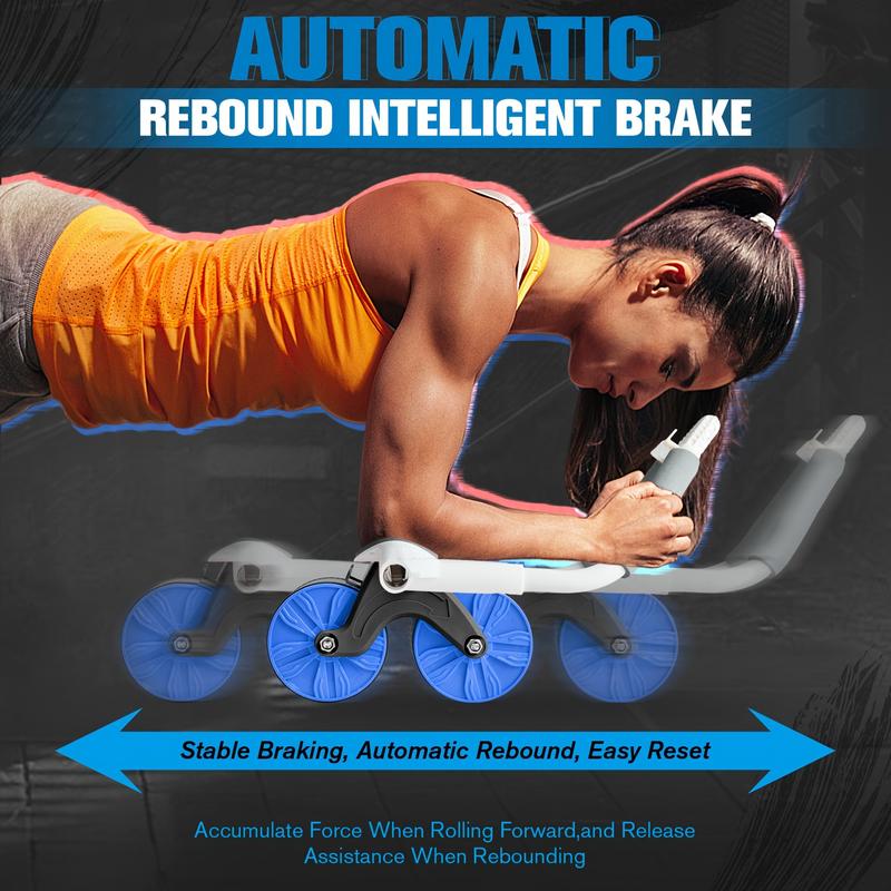 Elbow support automatic rebound abdominal wheel, abdominal exercise machine abdominal muscle roller, abdominal muscle training equipment, trolley core strengthening trainer fitness abdominal training rodeo core dumbbell set