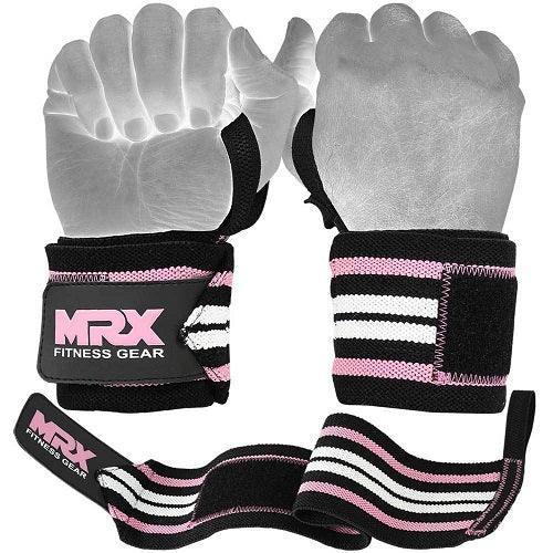 MRX Power Weightlifting Wrist Wraps for Men and Women - Premium Quality Bodybuilding Gym Workout Straps with Thumb Loops