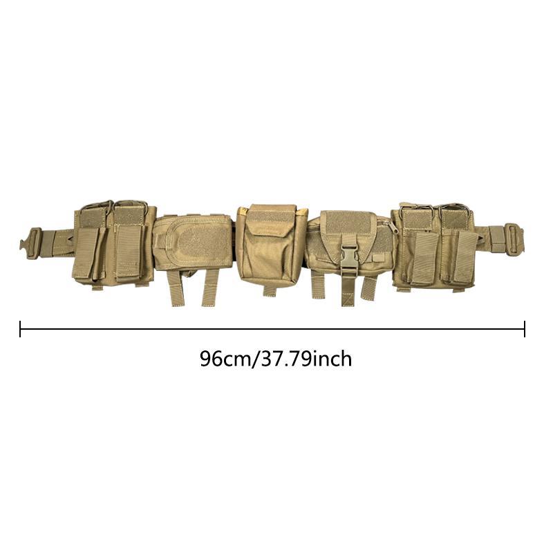 Outdoor Multi-pocket Belt, Detachable Adjustaable Waist Belt, Multifunctional Outdoor Accessories for Jungle Adventure & Exercise Training, for Hunting, Climbing, Hiking, Camping, Cycling, Men Gifts, Outdoor Gear, Tactical Gear,  Tactical Equipment