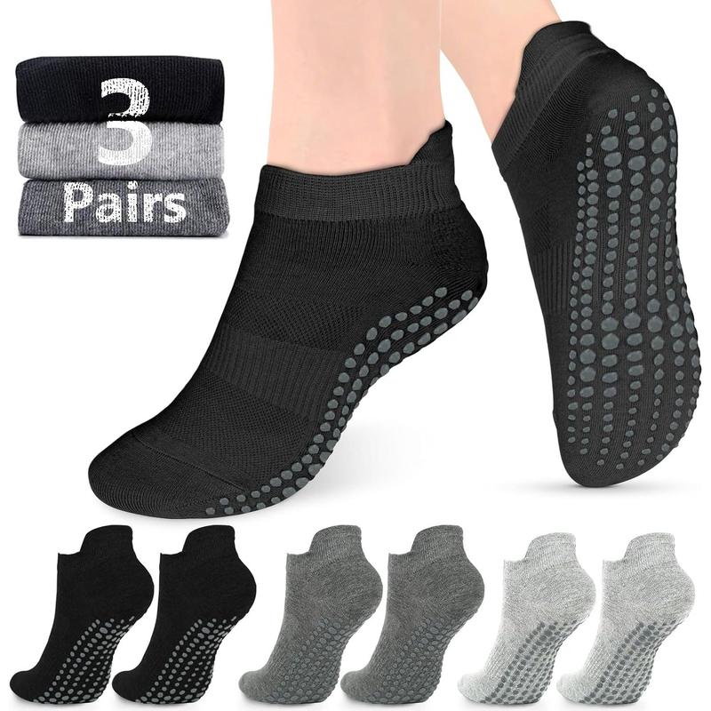 Socks for Women Men Pilates Grip Socks Non Slip Yoga Sock with Grips for Barre Barefoot Hospital Grippy Sock