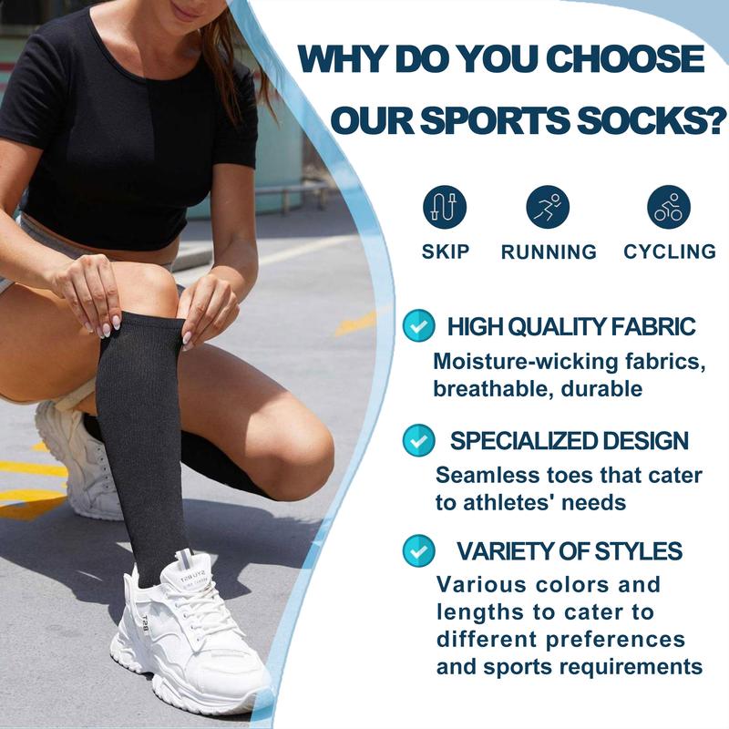 ISUNIE 4 Pairs Sports socks for Women & Men,Support for Sedentary Running Hiking christmas