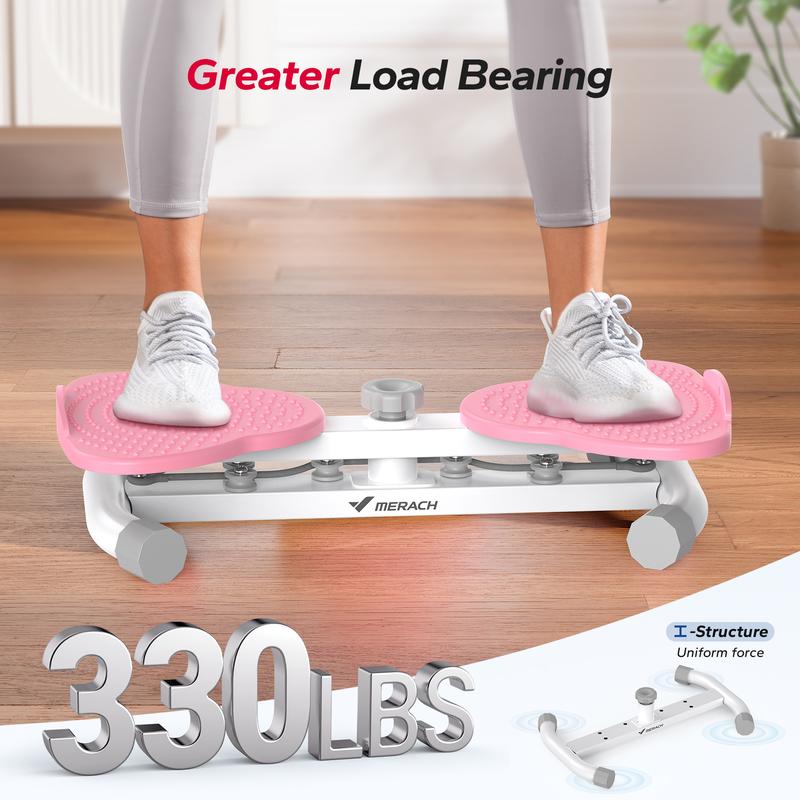 MERACH Waist twister, slim waist and toned abs, 300 lbs weighing, can stand with feet apart, double non-slip, no noise use