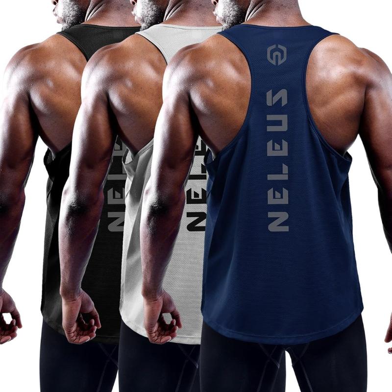 Men's 3 Pack Dry Fit Y-Back Muscle Tank Top