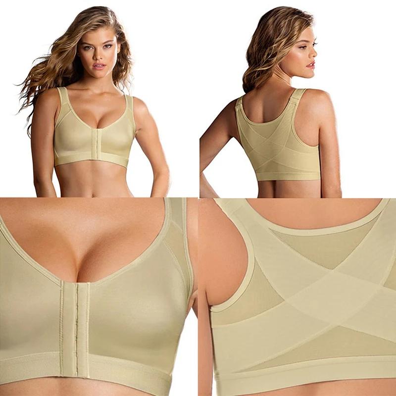 Posture Corrector Lift Up Bra - Women's New Cross Back Bra, Breathable Underwear, Shockproof Sports Support Fitness Vest Bras