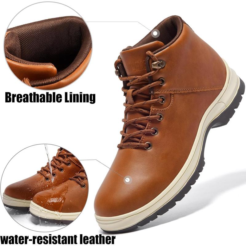 Mens Lightweight Hiking Boots Water Resistant Mid Ankle Work Casual Hiker Trekking Outdoor Boots Anti Slip Hiking Shoes boots work