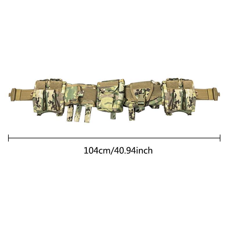 Outdoor Multi-pocket Belt, Detachable Adjustaable Waist Belt, Multifunctional Outdoor Accessories for Jungle Adventure & Exercise Training, for Hunting, Climbing, Hiking, Camping, Cycling, Men Gifts, Outdoor Gear, Tactical Gear,  Tactical Equipment