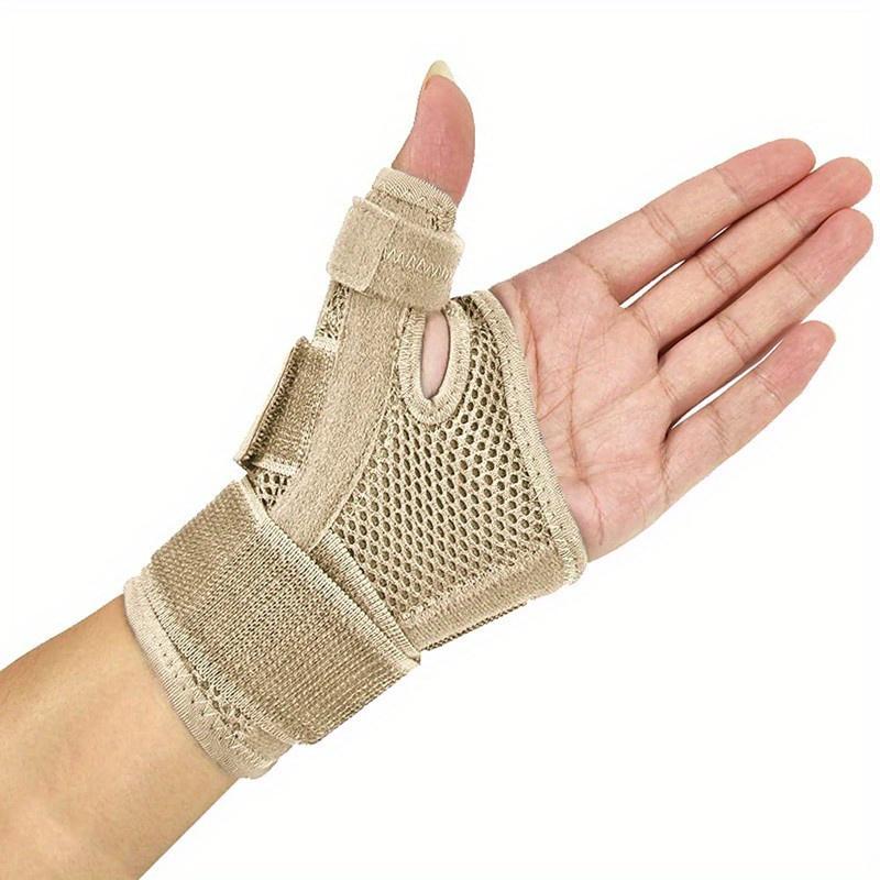 1pc Polyester Wrist Thumb Support Brace, Breathable Tendonitis Arthritis Guard, Flexible Splint for Right and Left Hand, Sports Medical Bandage, Hand Wash Only