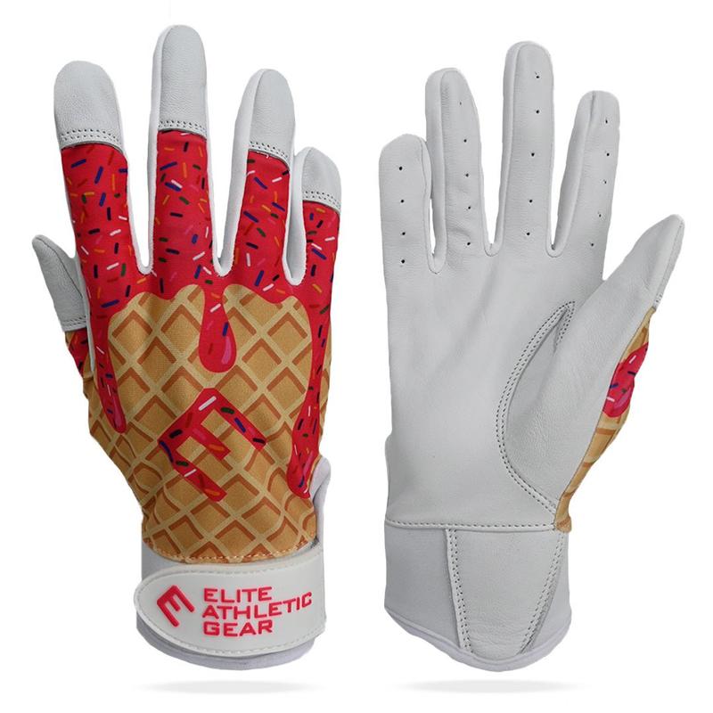 Pink Ice Cream Batting Gloves