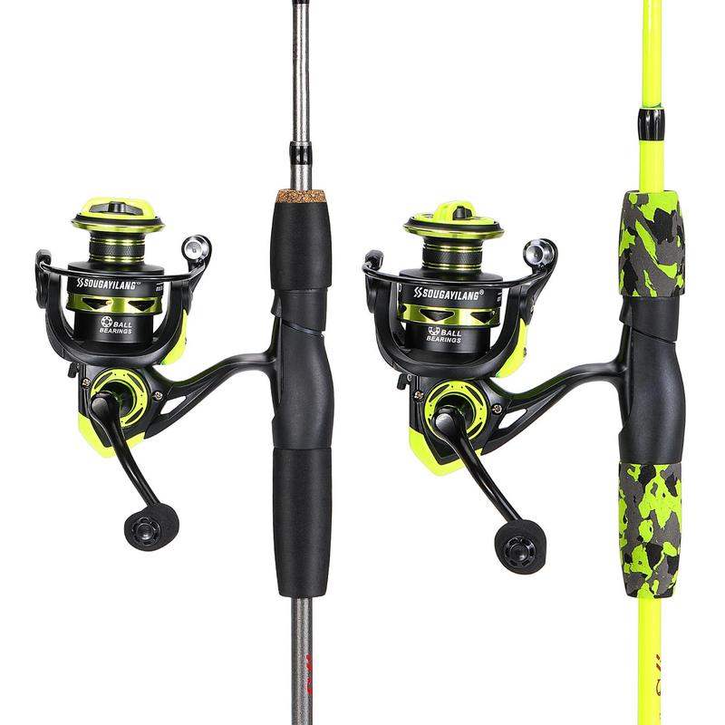 Fishing Rod and Reel Combo, 1 Set Portable 4 Sections Fishing Rod with Spinning Fishing Reel, Fishing Gear for Beginner and Travel,  Fishing Gear