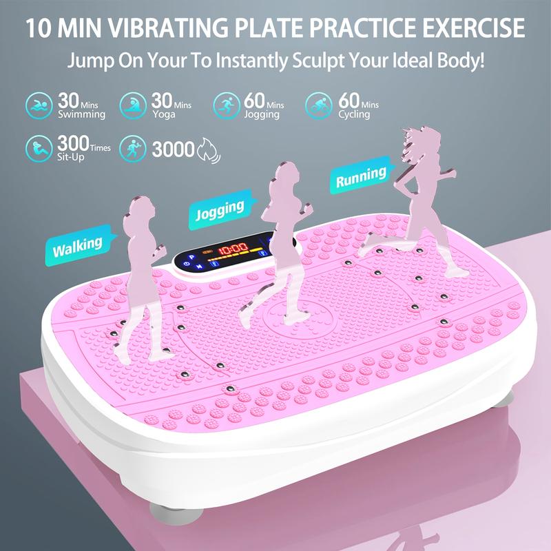 330LBS Vibration Plate Exercise Machine Whole Body Workout Vibration Fitness Platform for Home Fitness with Remote Control