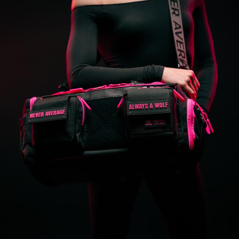 20L Mini Duffle Bag Black Neon Pink