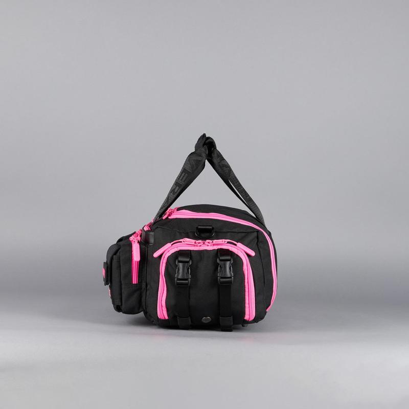 20L Mini Duffle Bag Black Neon Pink