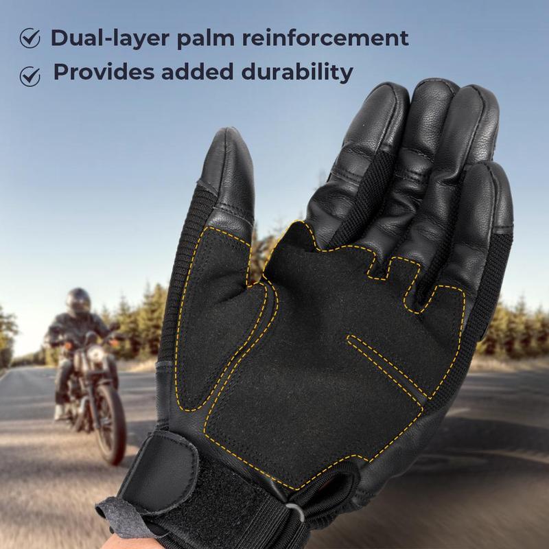 Full Finger Glove, 1 Pair Touch Screen Protective Shell Sports Gloves, Outdoor Protective Gear for Riding Motorcycle Golf Working Hiking Camping