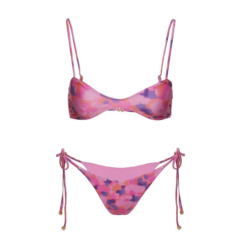 Keyton Bikini Top Purple Floral