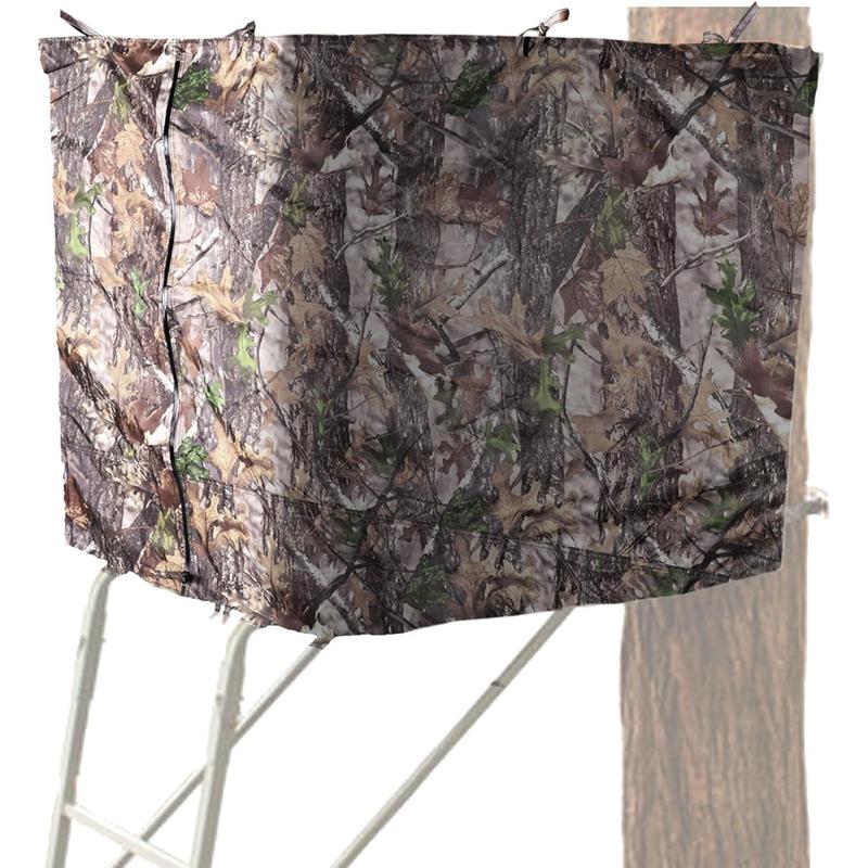 Hunting Tree Stand Blinds- Treestand Camo Blind Cover- Hunting Camouflage Ground Blind with Zipper for Deer, Turkey Hunting (Frames Not Included)