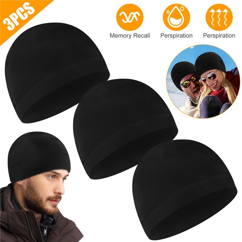 3Pcs Military Tactical Skull Hats Winter Warm Fleece Windproof Ski Beanie Cap