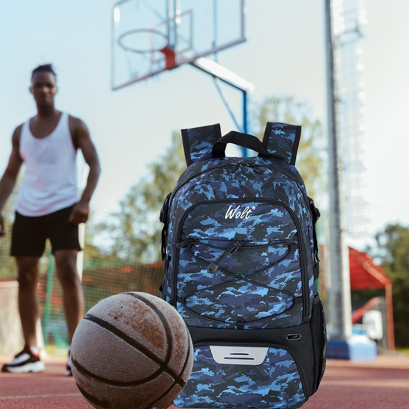 WOLT | Basketball Backpack Large Sports Bag with Separate Ball holder & Shoes compartment, Gym Bags For Men,Soccer Drawstring Backpack,Volleyball Bag