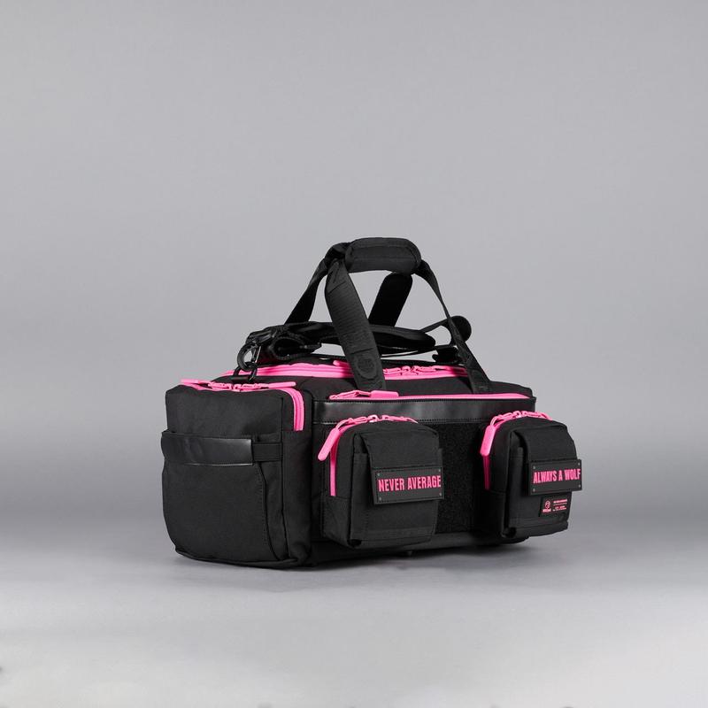 20L Mini Duffle Bag Black Neon Pink