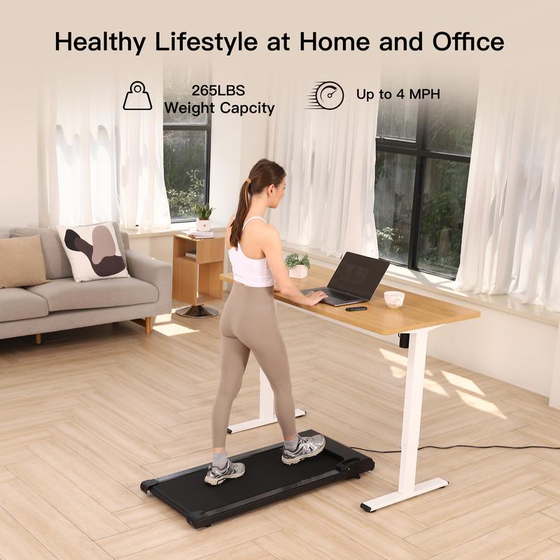 LICHICO YRUN Under Desk Treadmill, Walking Pad Portable Small Treadmill for Home and Office, 2.5HP Super Quiet Brushless Motorized Walking Jogging Running Machine with Remote Control