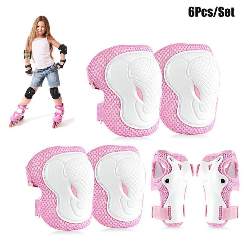 Protective Gear Set, 6 Counts set Knee Pads & Elbow Pads & Wrist Guard Protector, Protective Gear Set for Scooter, Skateboard, Bicycle, Inline Skating, Cycling, Christmas Gift