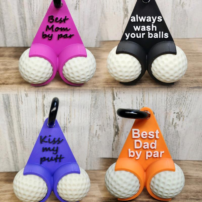 Golf Ball Holder Accessory with Carabiner - Funny Golf Gear and Equipment for Men and Women, Perfect for Golf Lovers