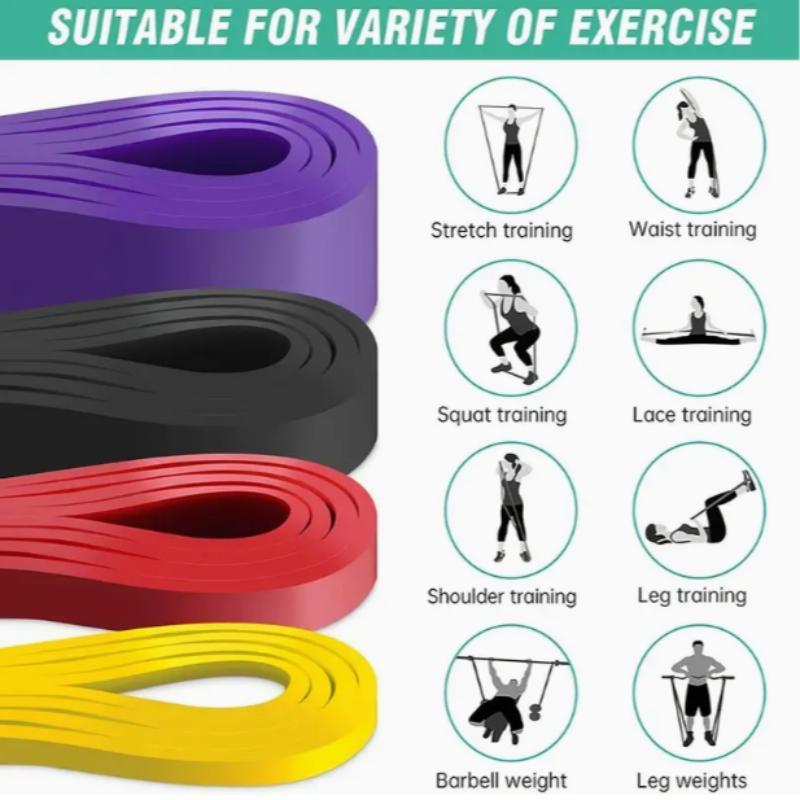 Summer Comfort Resistance Band Set, 4 Counts set Elastic Band for Home Exercise, Sports Assistance Belt for Yoga Gym Workout, Gymtok, Gym Accessories, Gym Equipment, Power Bands, Gifts for Men, Exercise Equipment, Christmas Gift