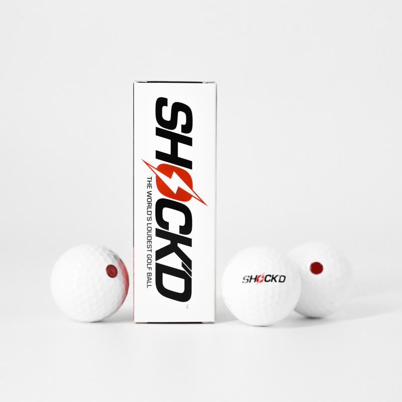 SHOCK'D Golf Balls - World's LOUDEST Golf Ball - Viral Prank Golf Ball, Red or White Incognito Version