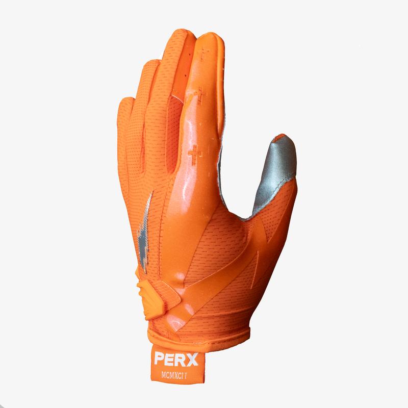 PERX Genesis Football Gloves - White Black Orange