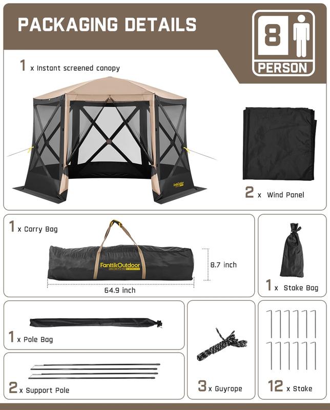 FanttikOutdoor Zeta D8 Pro Max Camping Canopy Tent